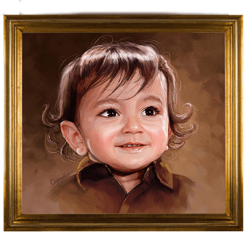 تابلو با تصویر پرتره کودک